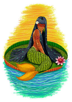 Ilustração da lenda Iara